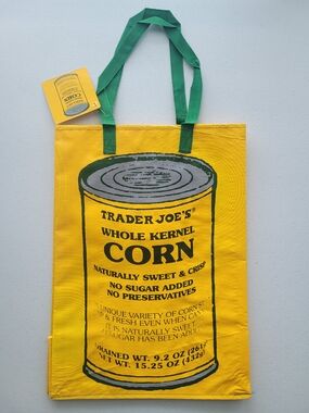 NWT - Trader Joe's Yellow Whole Kernel Corn Tote Bag